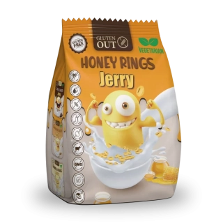 JERRY - Snídaňové kroužky medové, bez lepku, 375g